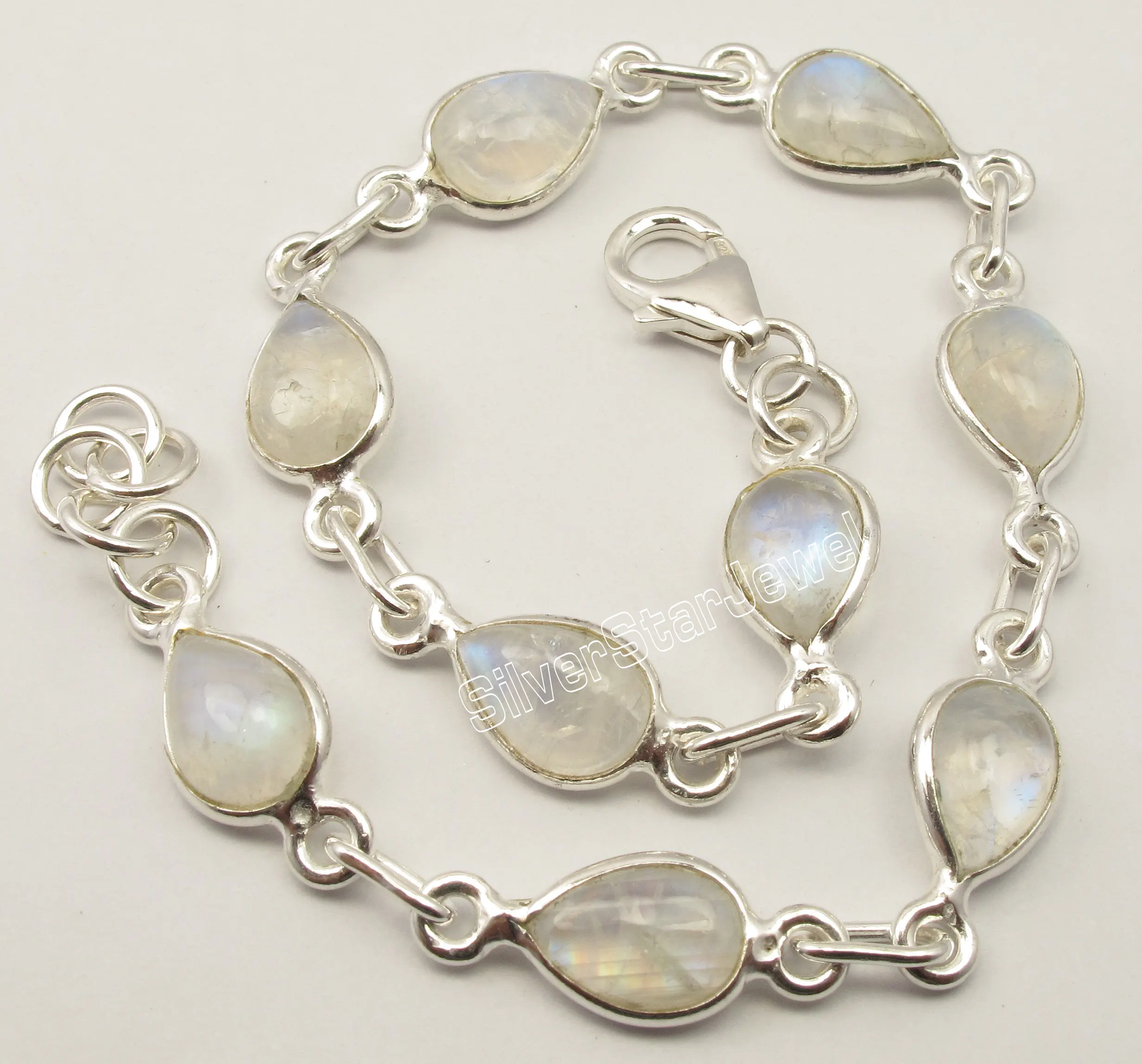 

Chanti International Silver RAINBOW MOONSTONE LATEST STYLE Beautiful Bracelet 21.2 CM
