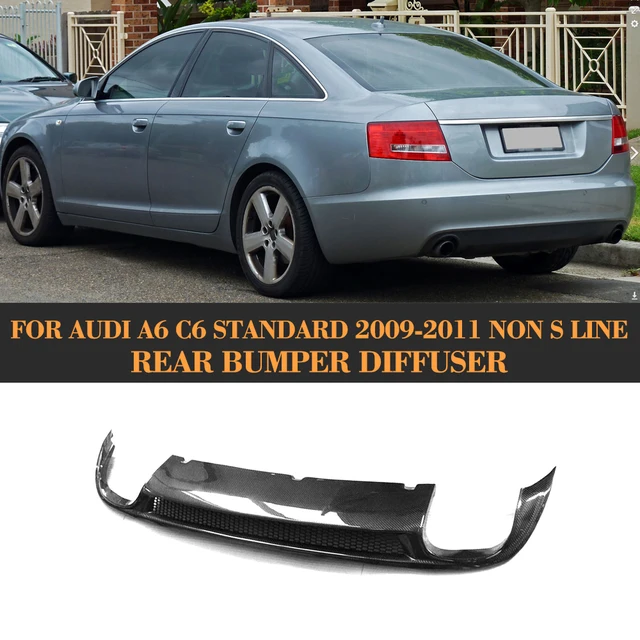 Carbon Fiber rear bumper lip spoiler diffuser for Audi A6 C6 Standard