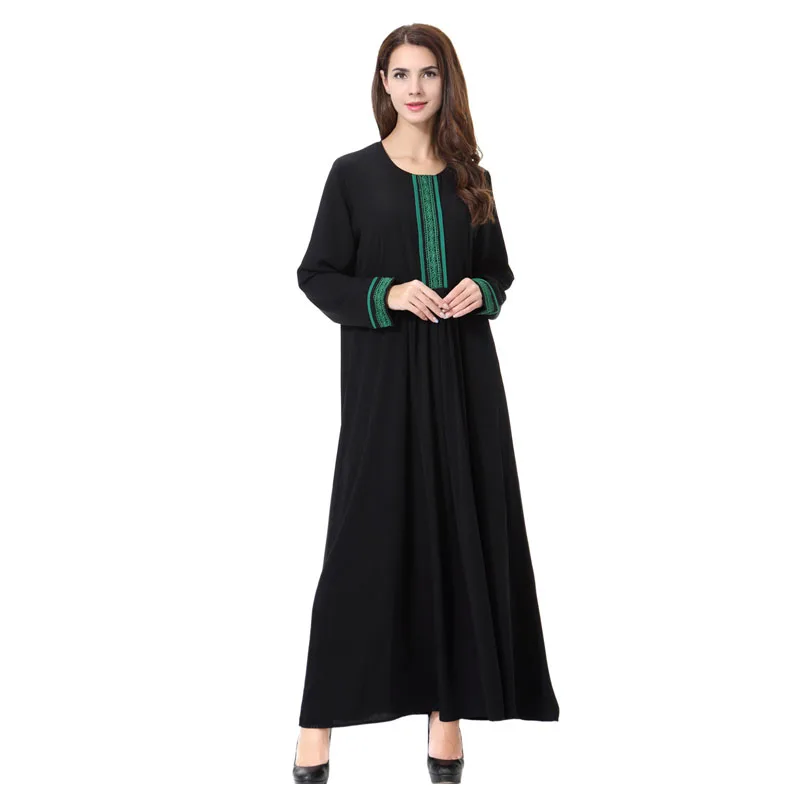 Мусульманская женская хлопковая кружевная мусульманская одежда с длинными рукавами Турецкая абайа марокканский кафтан халаты Ближний Восток платье хиджаб Размер s-xxxl