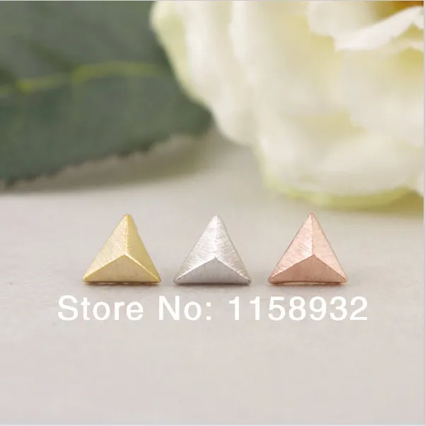 Fashion Gold Silver Rose Color Little Pyramid Stud Earrings Fashion Gold Silver Rose Color Little Pyramid Stud Earrings Free Shipping In From Jewelry Accessories On Aliexpress Alibaba Group