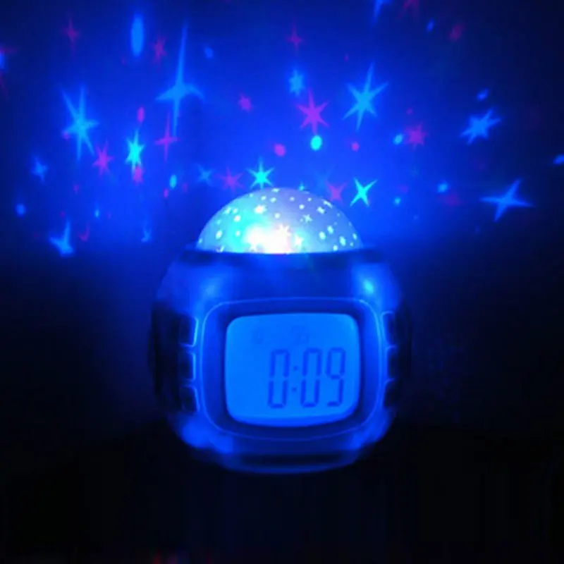 Desktop Table Clocks Despertador digital Music Starry Star Sky Projection Alarm Clock Calendar Thermometer 5076 Hot