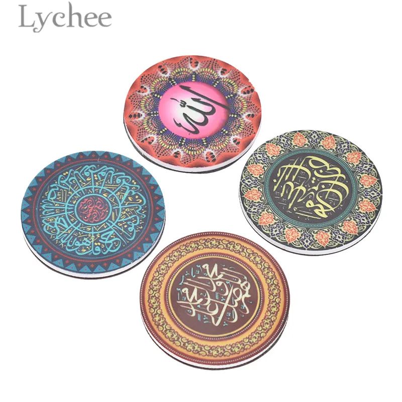 Lychee Retro Islam the Koran Letter Fridge Creative Round Shaped