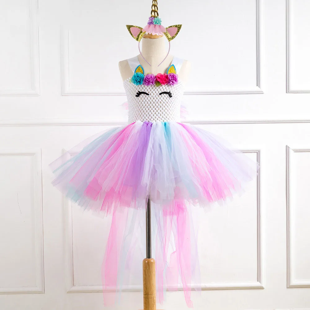 

Children's New Year's Costumes for Girls Fancy Dress Kids Unicorn Child Birthday Dress for 2 To 6 7 8 9 10 Years