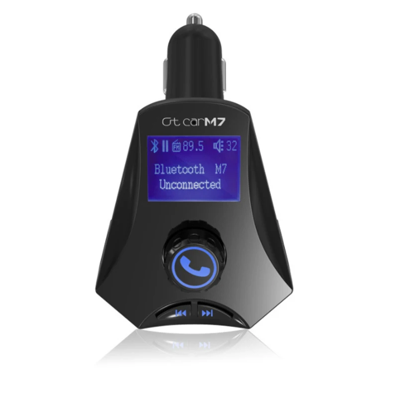 Bluetooth автомобильный комплект Handfree 5 В/2.5A двойной USB быстрая зарядка A2DP Aux Стерео