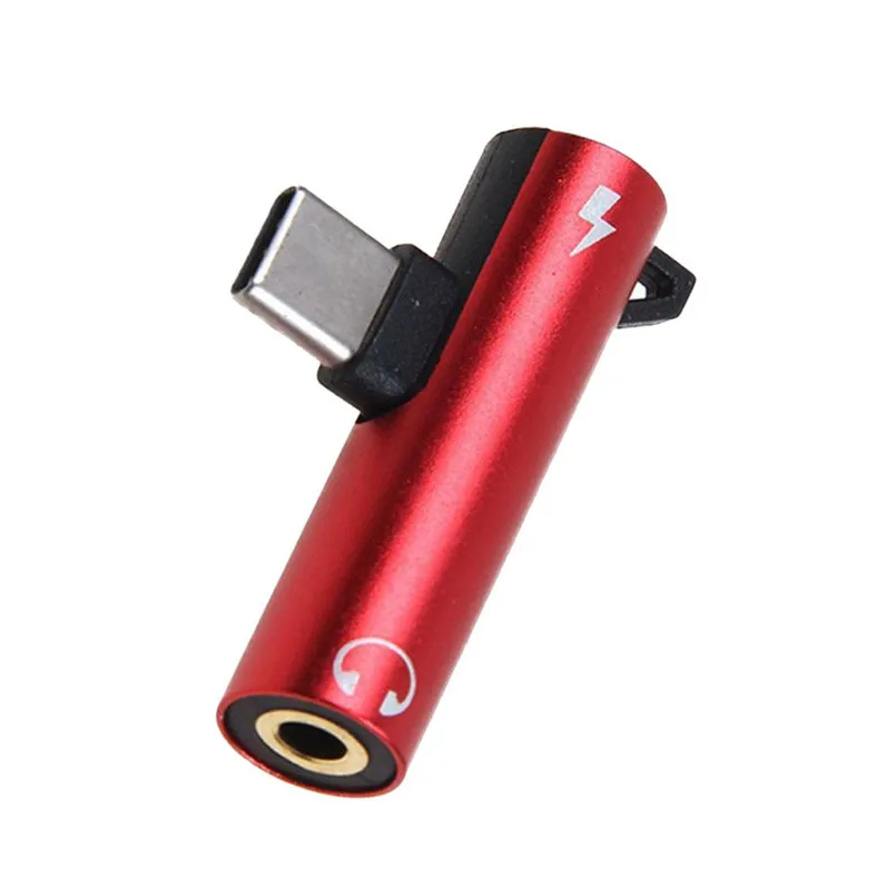Mini & Slim 2 In 1 Multifunctional Type-C Cable Adapter Charge And Headphone 3.5mm Head Aux Audio USB C Cable 40MAY1504