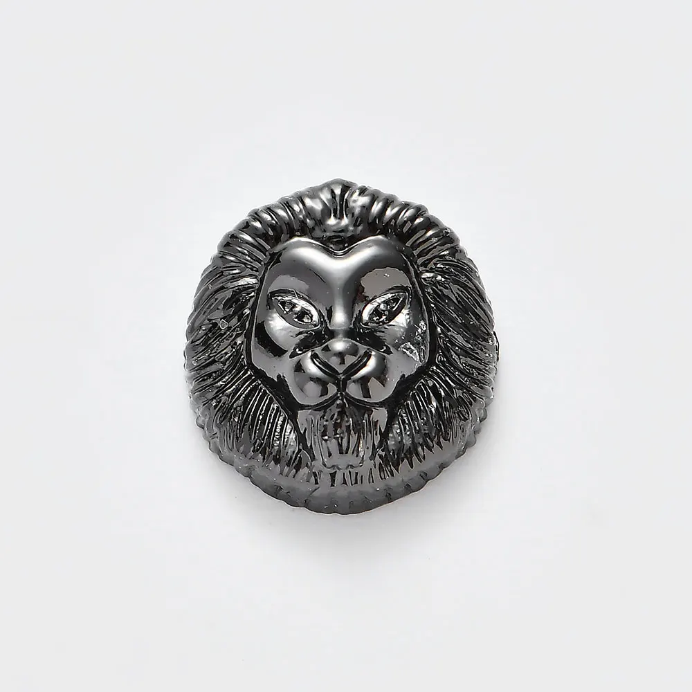 

3pcs/lot Unique Lion Head 1.5mm Small Hole For Men's Beaded Bracelet Making 4 Colors Copper Lion diy Jewelry Making Beads