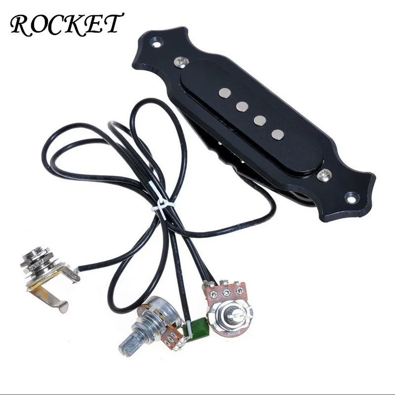 1set Prewired Cigar Box Guitar Pickup With Volume&tone Pot Jack For