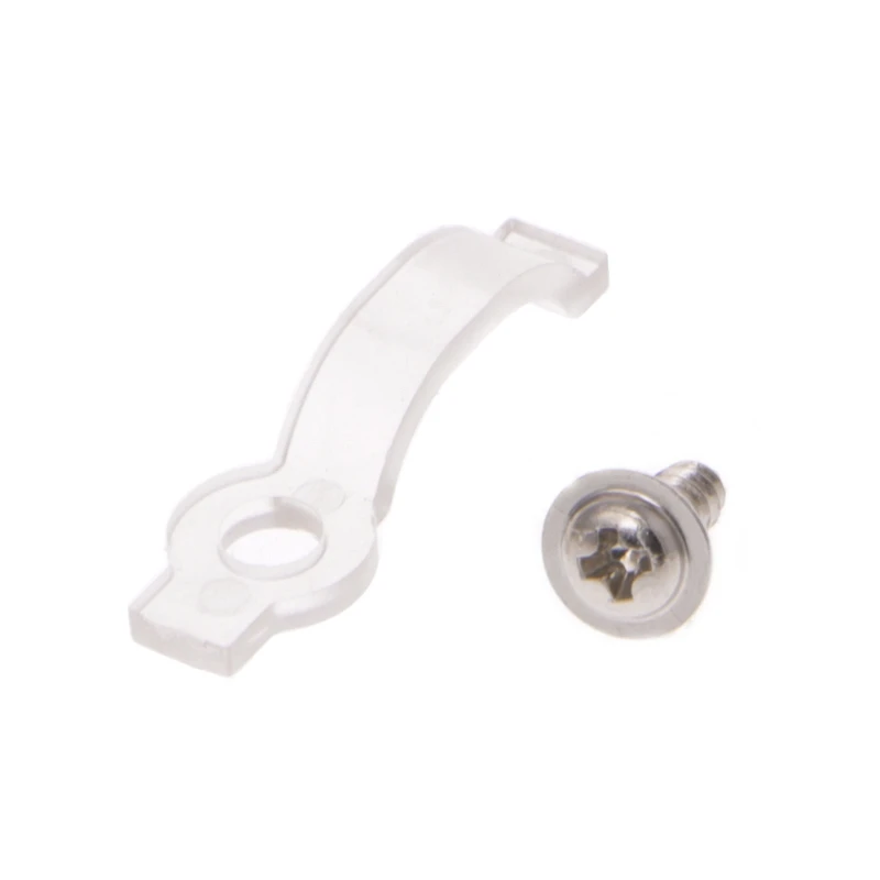 

100 Pcs Mounting Bracket 10mm Fixing Clip For 5050 LED Strip Light with Screws Plastic