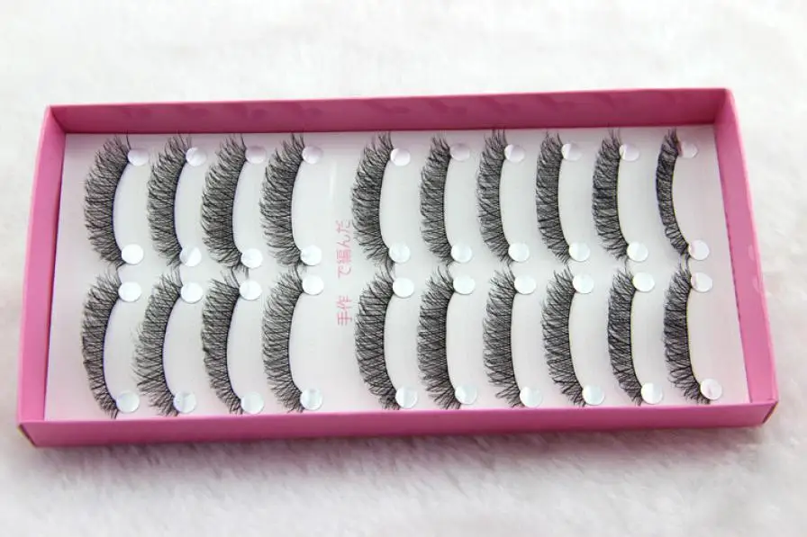 

10 Pairs Handmade False Eye lashes New Japanese Style Black 10 Pairs High-quality Eyelashes 2JY18