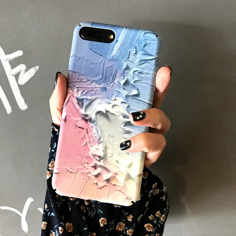 

Scrub TPU Phone Cases Fashion High Quality Mobile Phone Shell For iPhone 6S/6/7/8 Plus/X Summer Fresh Color Pigment Hard Shell