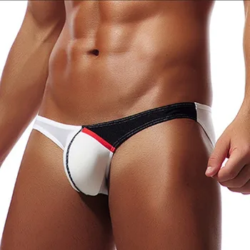 

Sexy Breathable U convex Thin ice Silk Low Waist Men's Briefs Underwear Hot Sale New Dropshipping