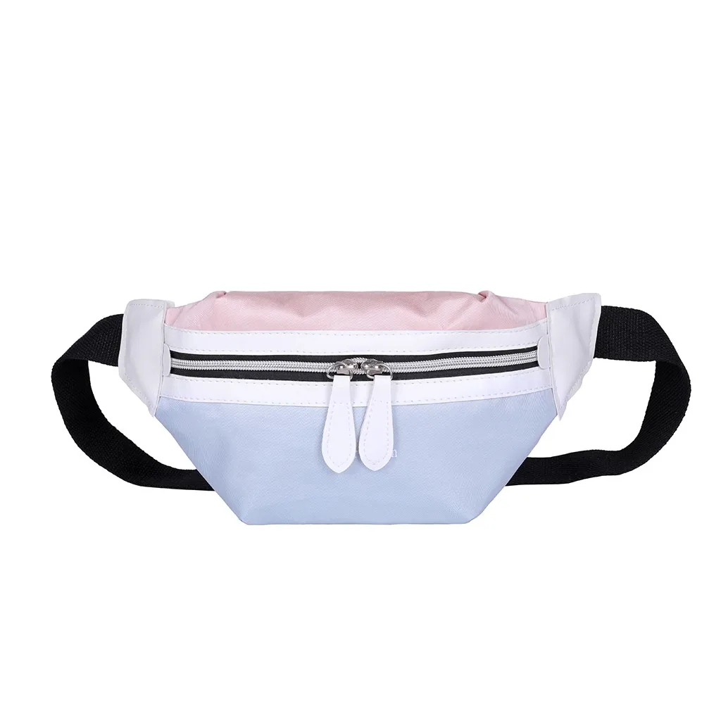 MUQGEW Women's Waist Bag Fashion Canvas Letter Shoulder Chest Bags Solid Color Travel Hip Bag Sporting Leisure Belt Bag