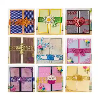 

Daisy Star Heart Cross Swan Butterfly Cake Double Borders Metal Cutting Dies for DIY Scrapbooking Paper Cards Craft 2019 New