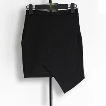 

2019 Top Selling Korean Version Of Pencil Skirt Solid Elastic Mini Skirt clothes Irregular Skirt