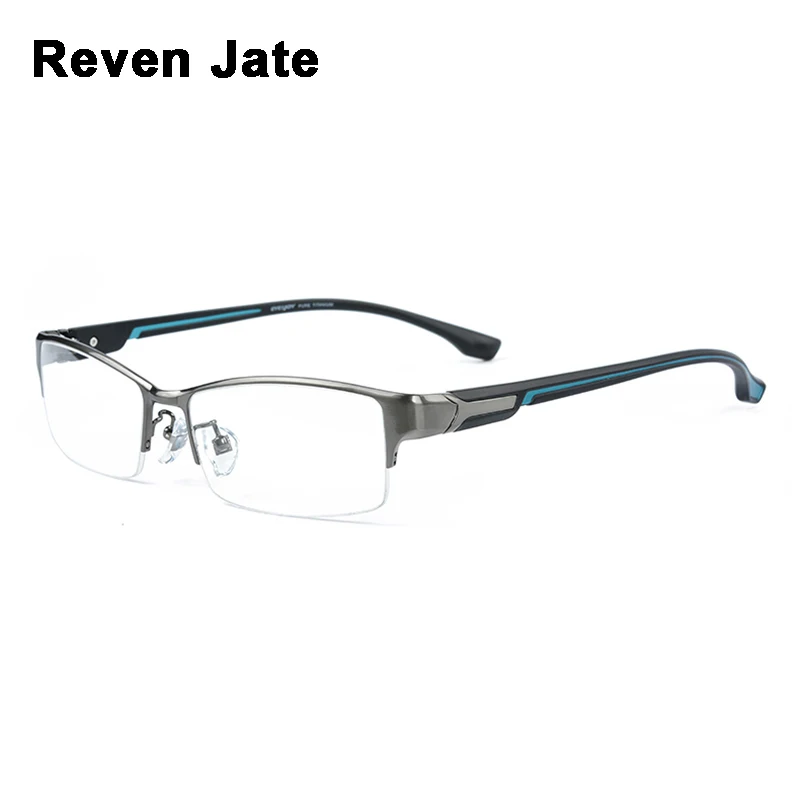 

Reven Jate Super Fashion Men Eyeglasses Frame Ultra Light-weighted Flexible IP Electronic Plating Metal Material Rim Glasses Man