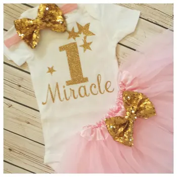 

custom glitter gold Little star baby shower 1st birthday bodysuit onepiece Tutu Dress romper Outfit Sets party favors