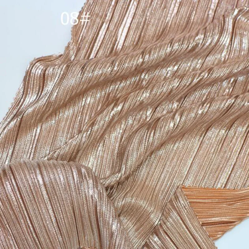 Бронзовое серебро измельченный сатин блестящая ткань плиссированный материал для одежды DIY платье Мода глянцевый материал 1 ярд