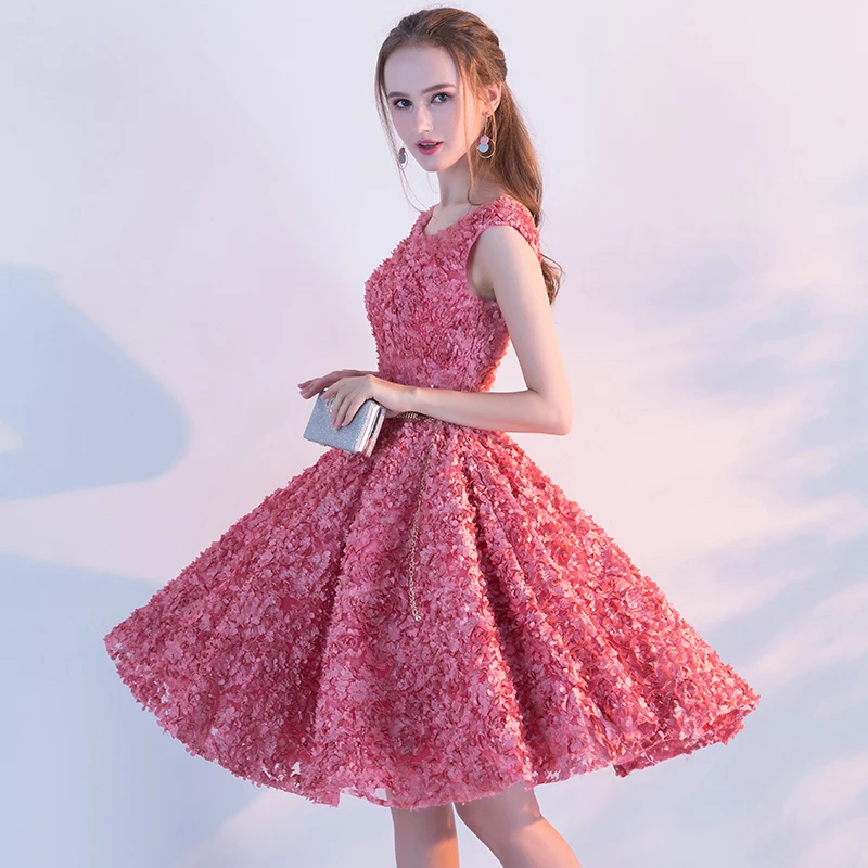 Вечернее платье weiyin De Soiree розовое Красное Кружевное коктейльное платье для торжеств элегантный на шнуровке вечерние Вечерние платья индивидуальный заказ вечерние платья WY851