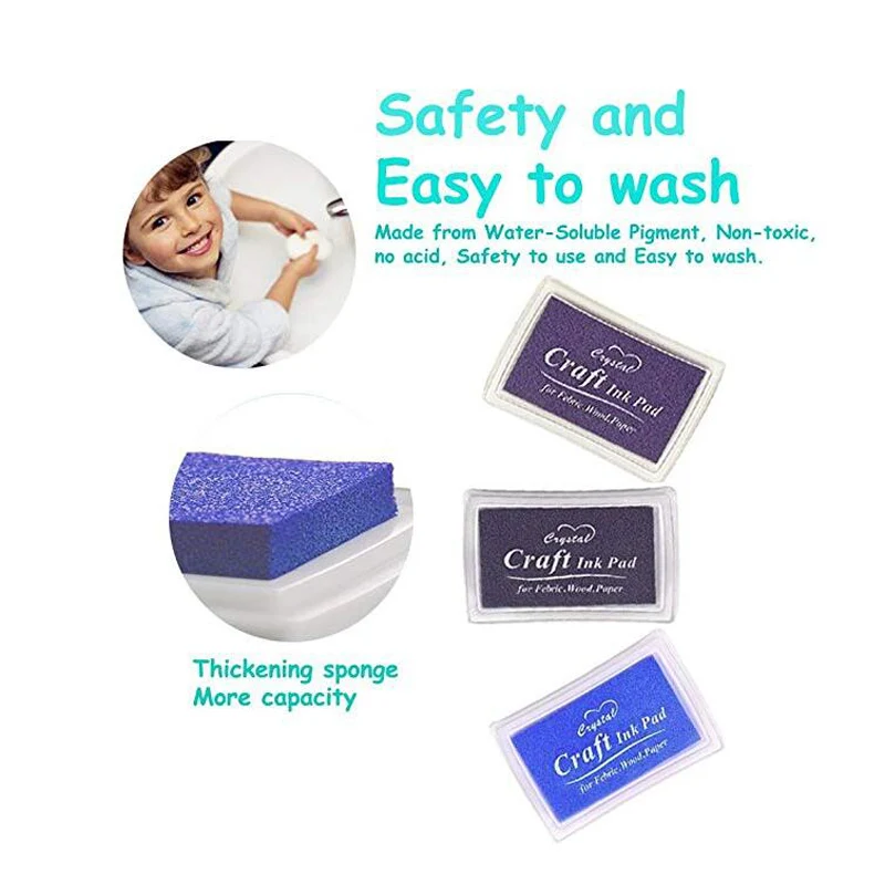 15 Colors Craft Ink Pad Stamps Partner DIY Finger Printing Card Making Children DIY Painting Inks (2)