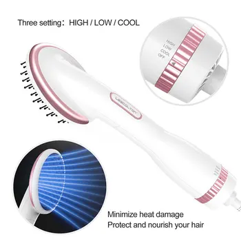 

Professional LESCOLTON Electric Hair Dryer And Styler Brush Fast Straightener Hair Detangling Dryer Brush With Negative Ion