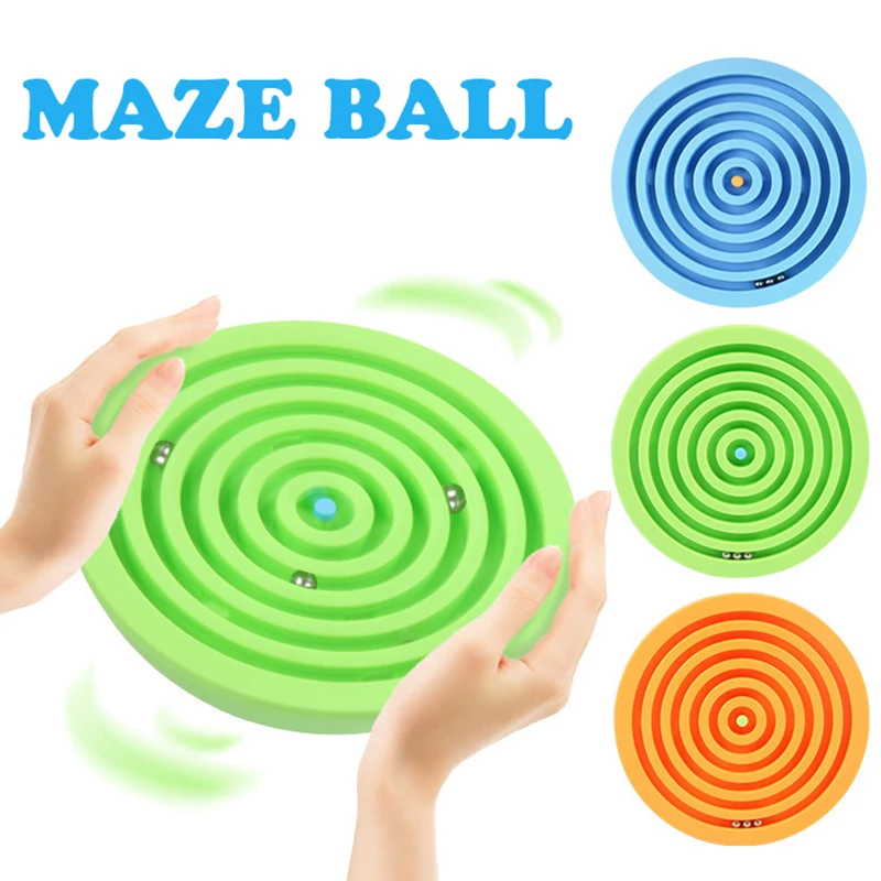 

Finger Rock 3D Puzzles Maze Ball Toys Labyrinth Ball Game Oyuncak Children Balance Challenging Anti-stress Handheld Toy Gift