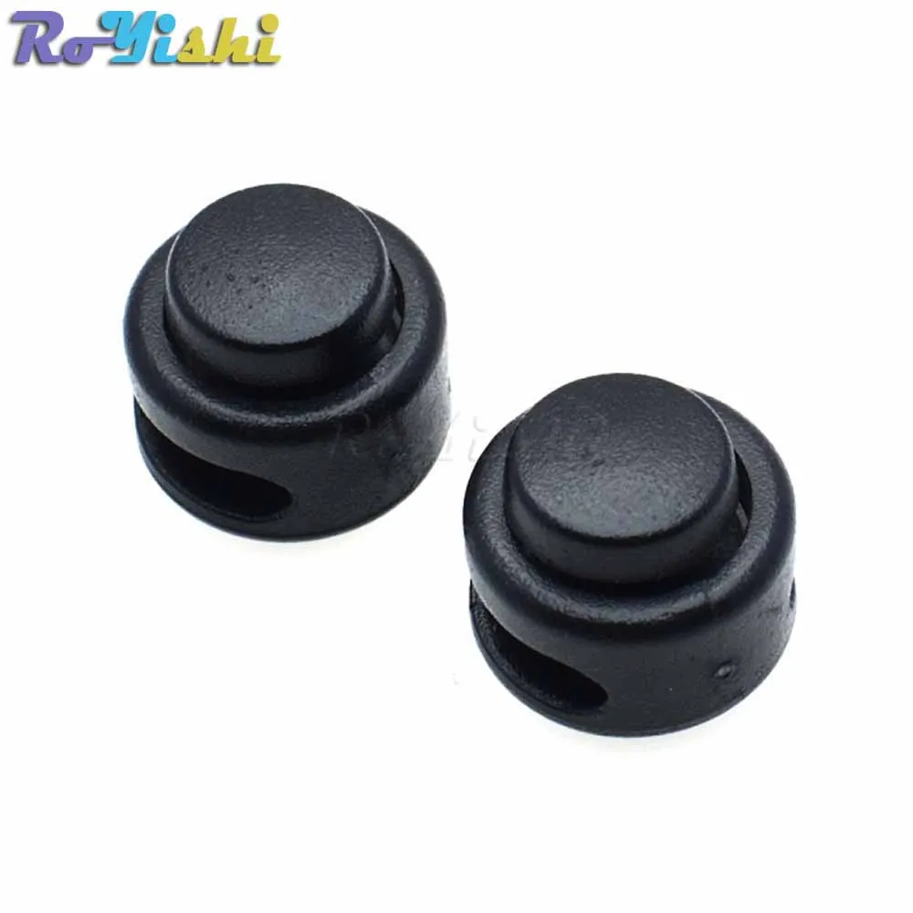 10Pcs Große Gefedert Kunststoff Rund Toggle Stopper Stoppern 15X19Mm Schwarz 10Pcs Große Gefedert Kunststoff Rund Toggle Stopper Stoppern 15X19Mm Schwarz