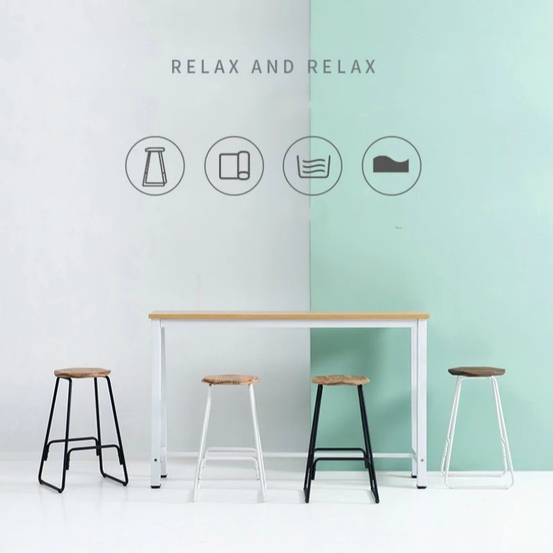 Bar Stool Creative 39x39x66.5cm Bar Chair Modern Concise Solid Wooden Top Stool Retro Stool Bar Stool Creative 39x39x66.5cm Bar Chair Modern Concise Solid Wooden Top Stool Retro Stool