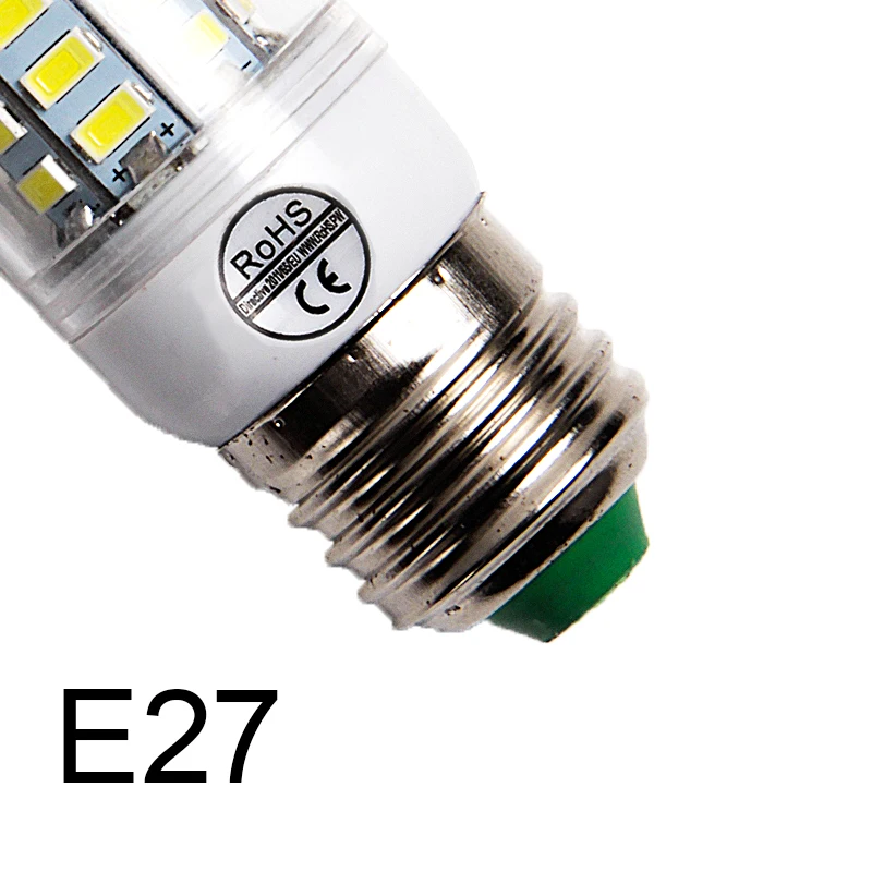 E27 светодиодная лампа E14 Светодиодная AC 220V 240V 24 36 48 56 69 72 LEDs Chandlier Свеча Кукуруза