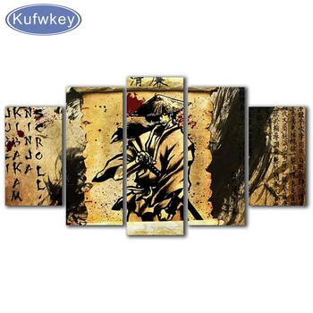 

diy,Diamond Painting 5 pcs Japanese warrior Cross-Stitch,Full,Diamond Embroidery,Diamond,Mosaic,pattern,beaded embroidery,gifts
