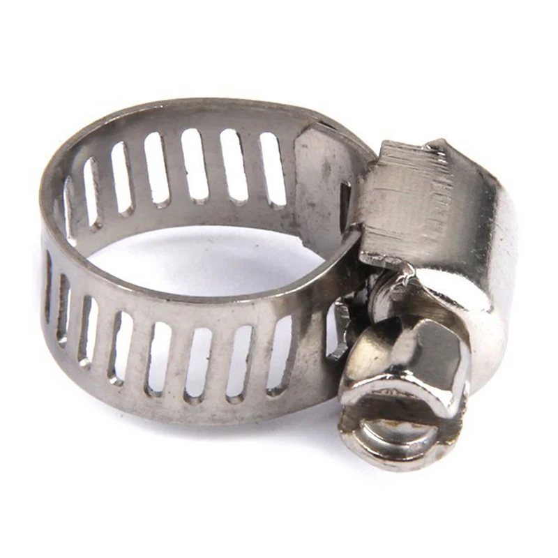 10 pcs Adjustable Fuel Petrol Pipe Hose Clamps Made of Stainless Spring