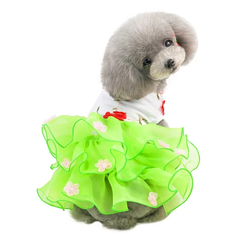 Summer Dog Tutu Dress Small Dog Clothes for Princess wedding Dress Pet Clothes Chihuahua Yorkie Z