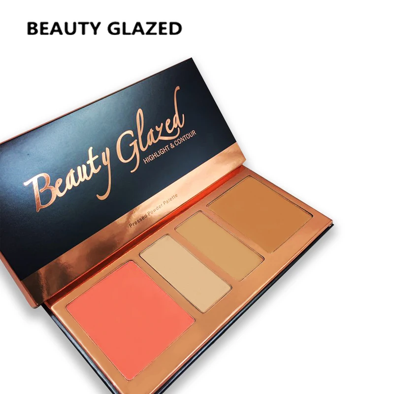 

Beauty Glazed Shimmer Highlighter Palette Pressed Powder Cream Illuminate Face Matte Contour Highlight Make Up Maquiagem