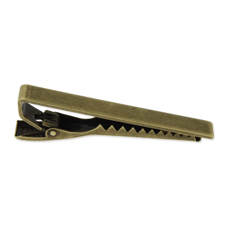 Bronze tone Metal Necktie Tie Clips Bar, 51 mm Length Mens Clamp Alloy