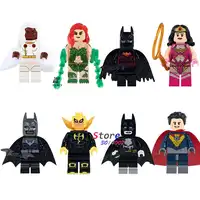 50pcs DC Marvel Hero Batman Poison Ivy Wonder Woman Superman Iron Fist building block bricks for kits children toys