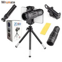 Универсальный 18X телескоп зум объектив мобильного телефона для смартфонов iPhone samsung универсальный зажим Telefon камеры линзы со штативом