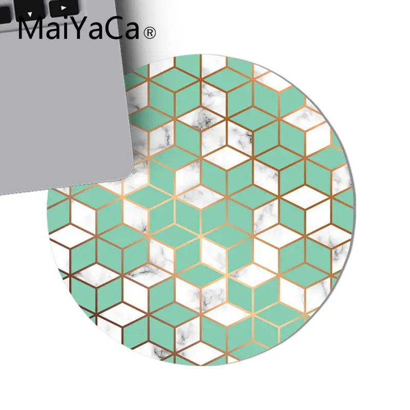 MaiYaCa мраморная текстура бесшовный узор дизайн с золотыми кубиками коврик для мыши ПК компьютерный коврик Гладкий блокнот коврик для мышки с аниме - Цвет: 22X22 CM