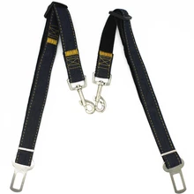 2 Packs Durable Heavy Duty Denim Pet Dog Cat Seat Belt, Adjustable Tether Leash Vehicle Safety Leads for Small Medium Large