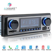 Clásico del coche 12V de Audio Bluetooth 1Din vintage coche Radio MP3 jugador estéreo USB AUX estéreo de coche de Audio ISO Radios para auto