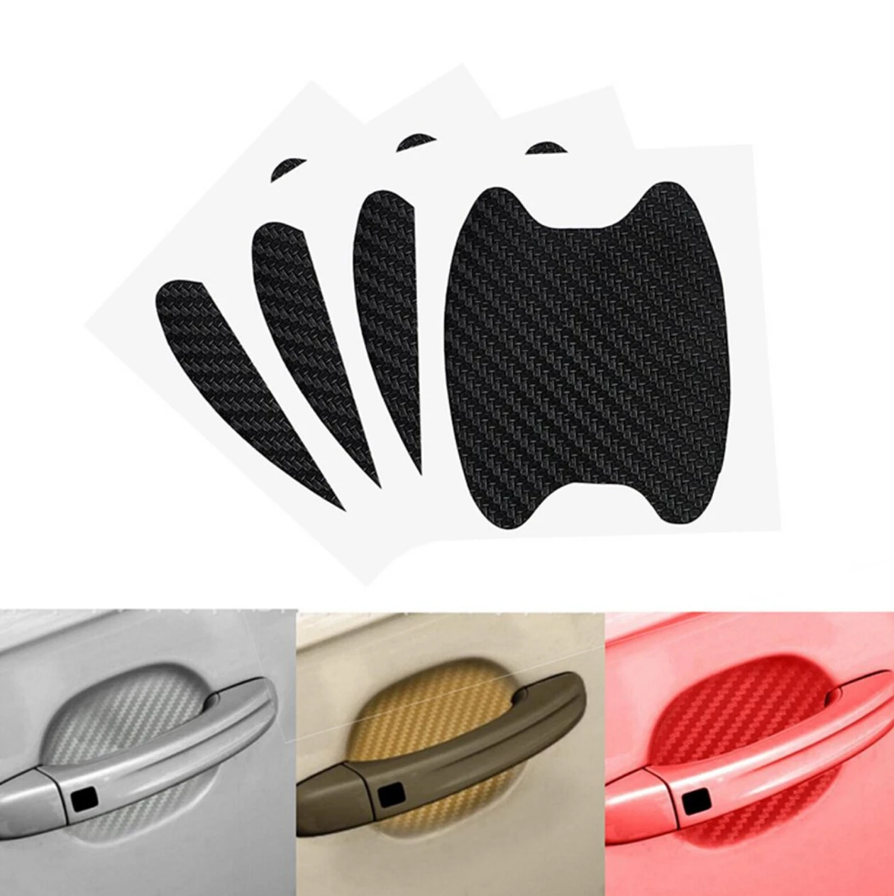 Car Handle Protection Film Carbon fiber for Skoda Fabia 2 3 Karoq Kodiaq Octavia 3 Superb 2 3 Combi Yeti Car Accessories