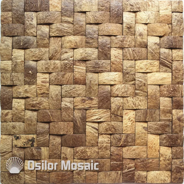 southeast asia style natural 100 coconut shell mosaic tile for home decoration