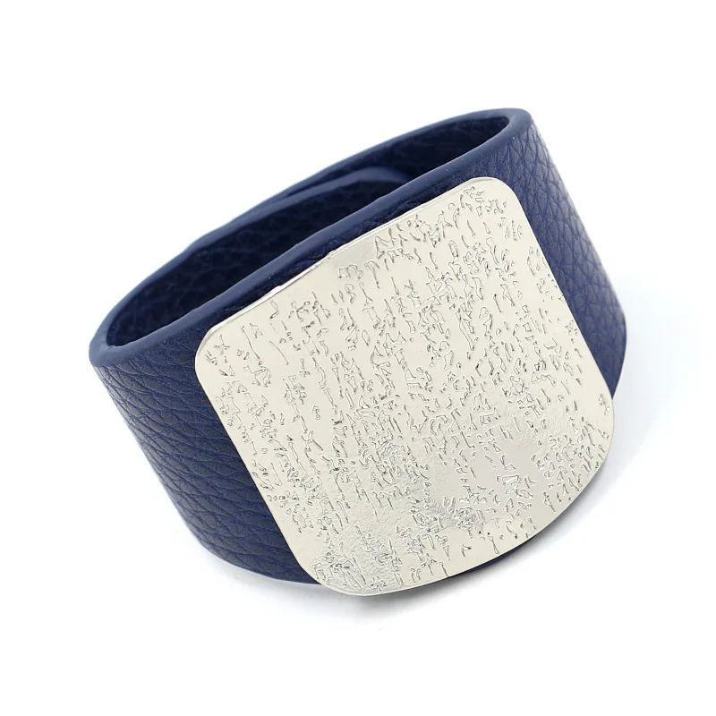 Leather Bracelet For Women with Alloy Buckle Adjustable Fashion Vintage Bracelets Femme Jewelry