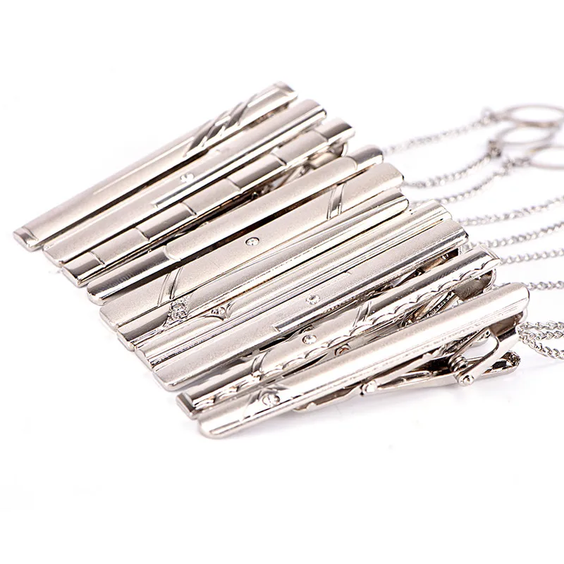 

Silver Stainless Steel Cufflinks Plain Clasp Bars Pins Necktie Tie Clip Men's Formal Dress Shirt Wedding Ceremony