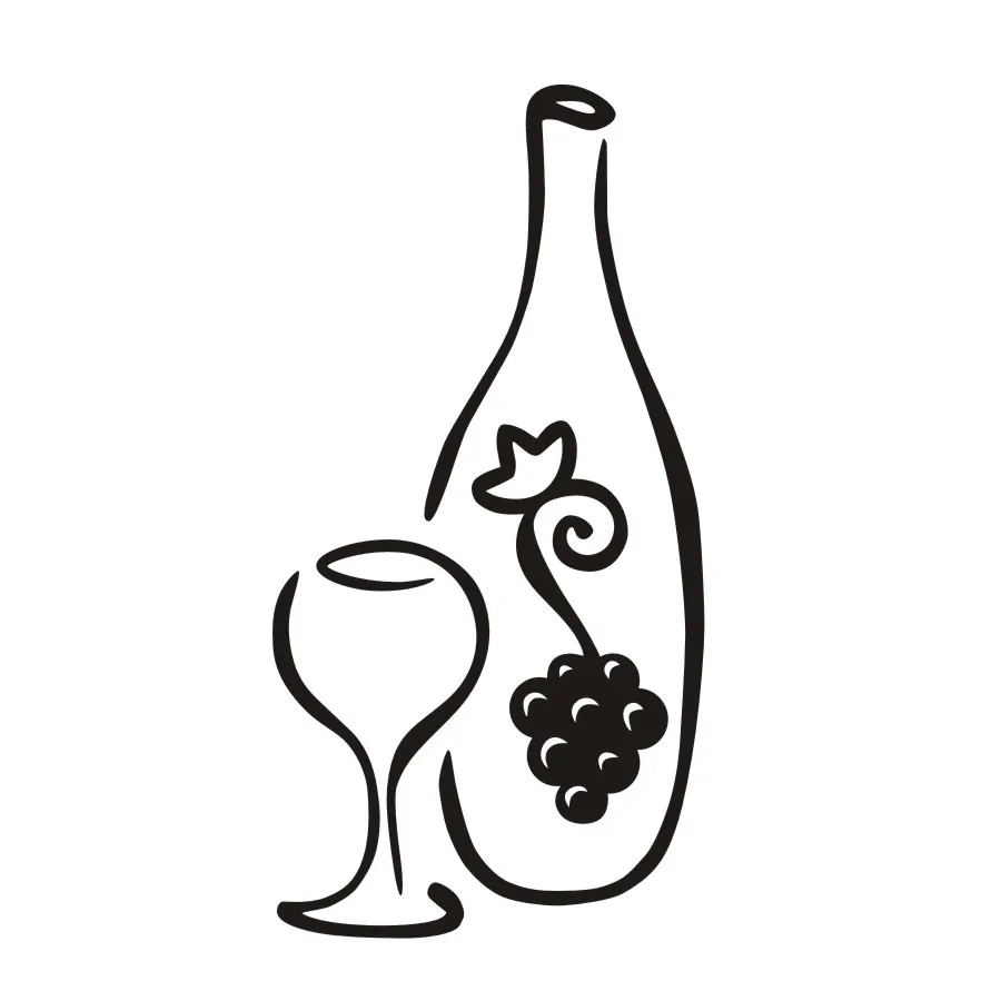 Kitchen Wall Stickers Wine Bottle Murax Vinyl Wall Sticker Kitchens Tile Walls Decals Home Decor House Decoration Art Wallpaper
