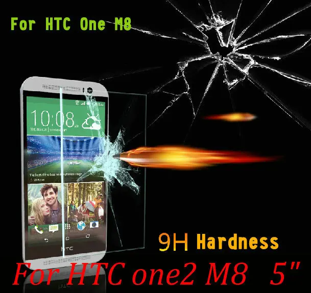 Закаленное стекло для HTC ONE M8 /(M8s/M8t/M8w/M8d/One 2 +) закаленное 9H Защитная пленка экрана One