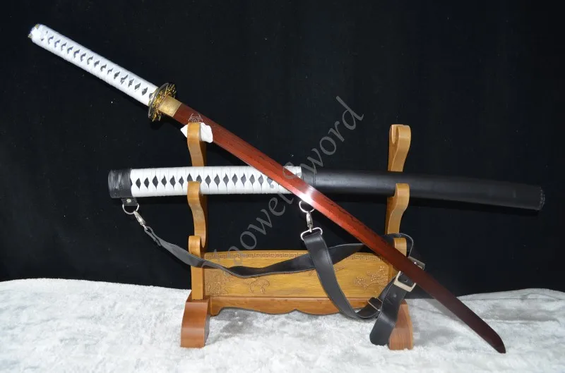 

High Quality Hand forged Japanese walking dead red folded steel Full Tang Blade Very Sharp