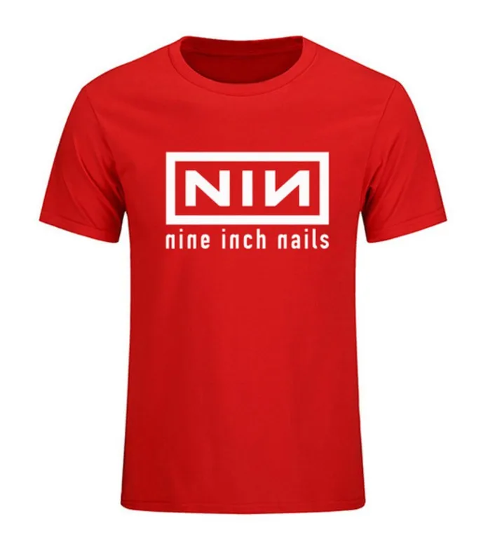 Новинка модные летние футболки Nine Inch Nails Rock Band повседневные Хип хоп с коротким