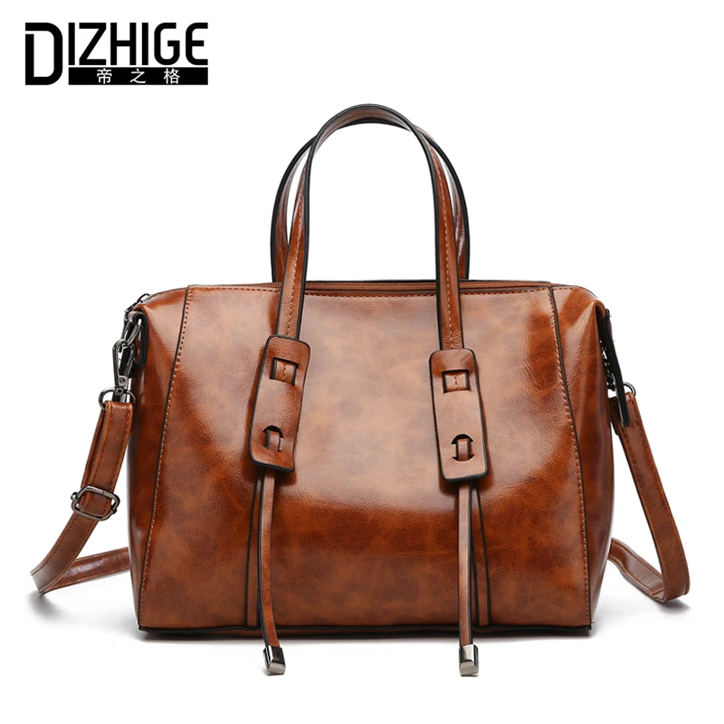 

DIZHIGE Brand New Women Handbags Designer Shoulder Bag High Quality PU Leather Bags Women Vintage Ladies Hand Bags Tote Sac 2018