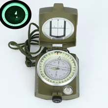 Metal Multi-function Compass Outdoor Camping Anti-cover Army Green with Compass Night Light Luminous Compass