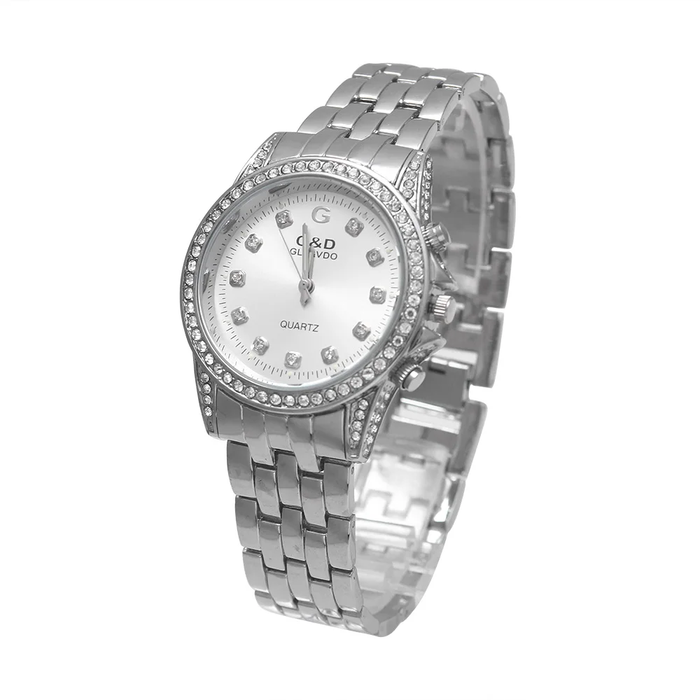

A148 G&D Women Quartz Wristwatches Silver Stainless Steel Relojes Mujer Luxury Lady Dress Watch Relogio Feminino Gift Boxes