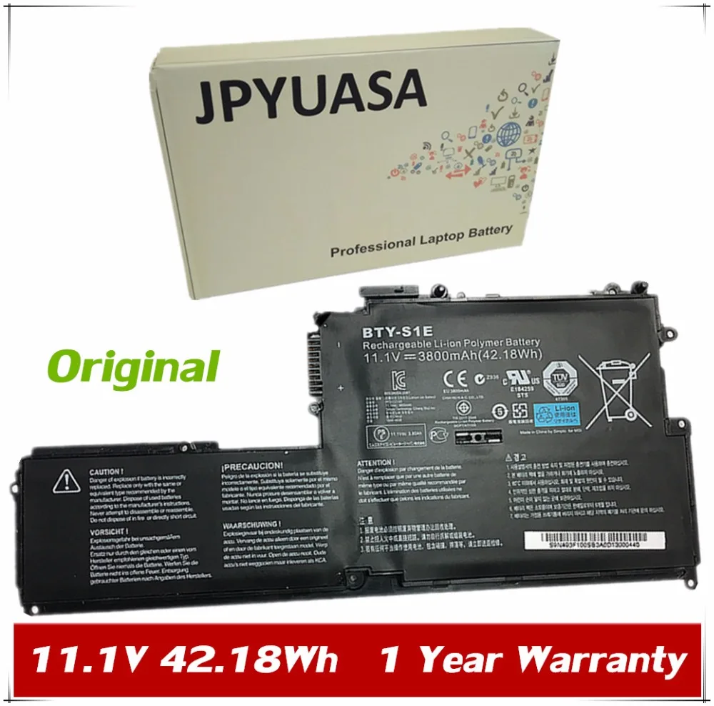 Jpyuasa 11 1 V 42.18Wh оригинальный BTY S1E ноутбук аккумулятор для MSI слайдер S20 планшетный ПК